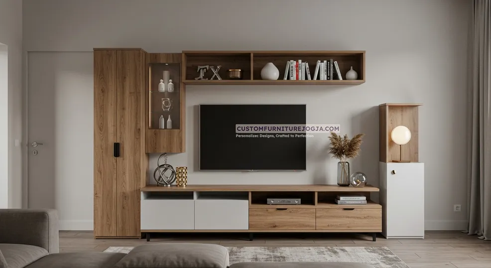 Jasa Pembuatan Cabinet Tv besar Jogja